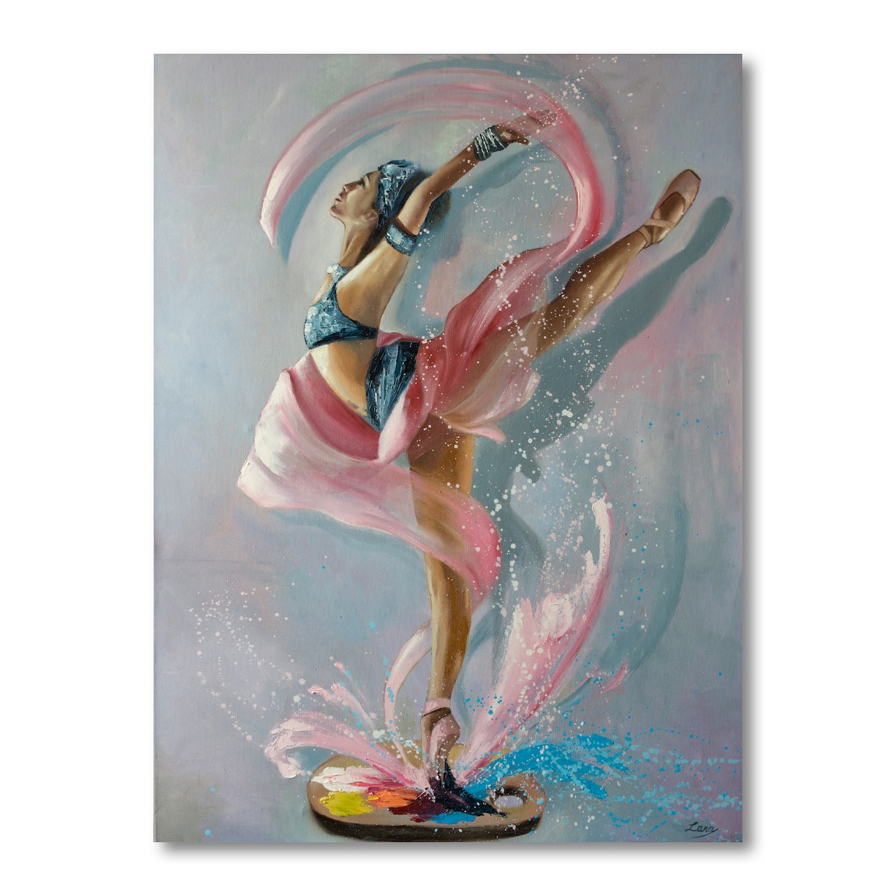 Designart - Painting of woman - Cottage Canvas Wall Art